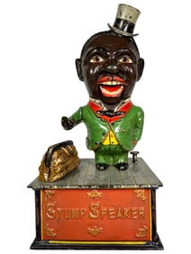 Stump Speaker - Cast Iron Mechanical Bank