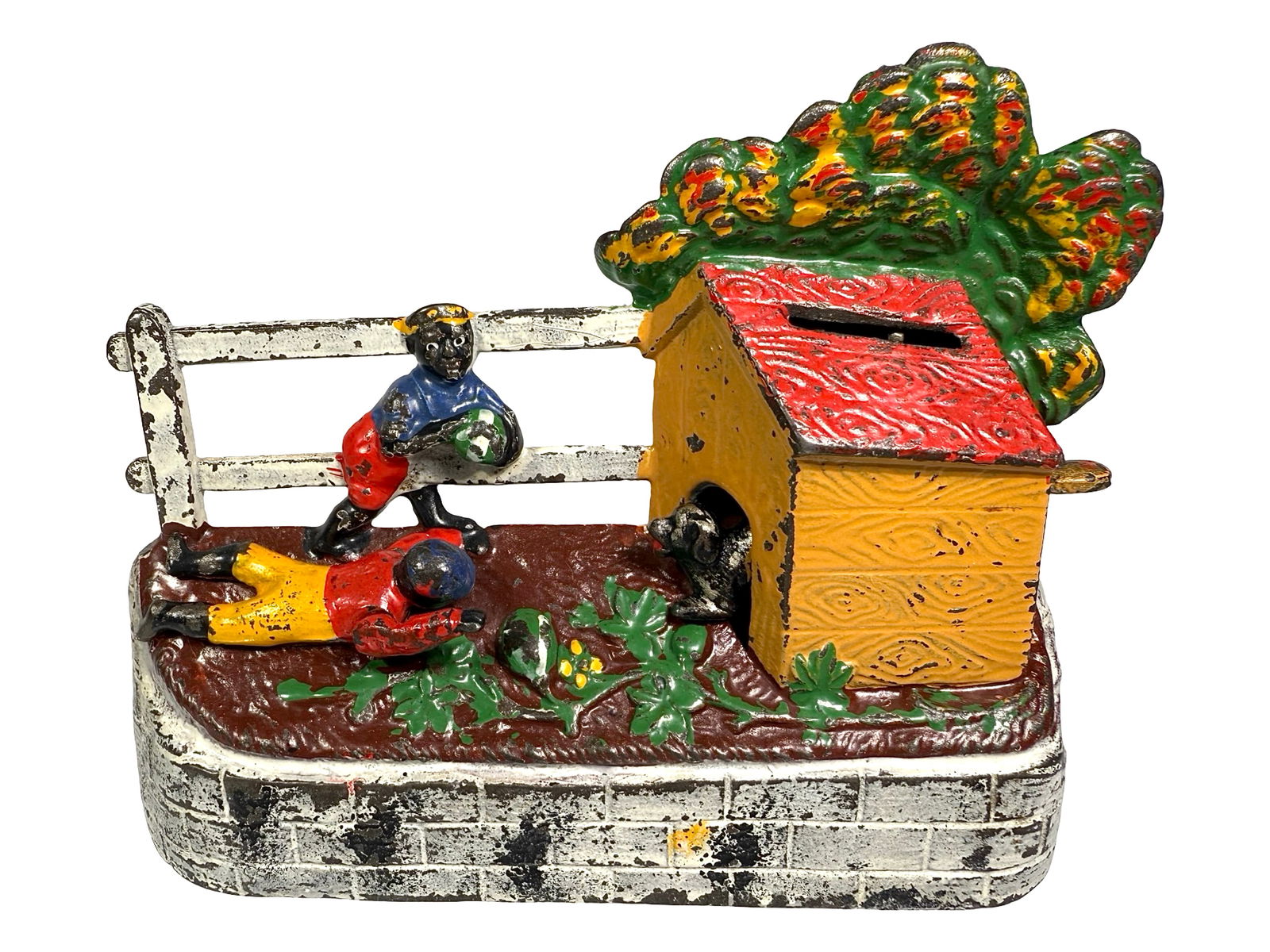 Boy Stealing Watermelon - Cast Iron Mechanical Bank (1 of 7)