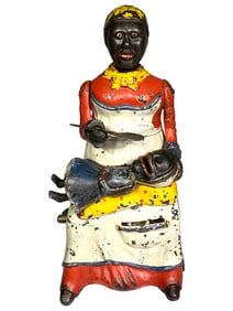 Mammy - Red Dress - Cast Iron Mechanical Bank