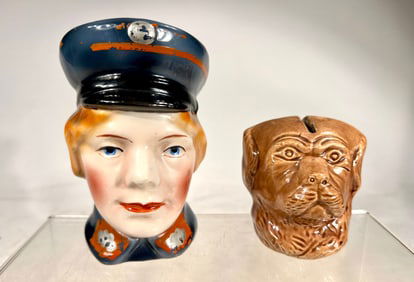Two Porcelain Bust Banks