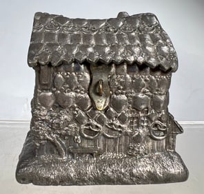 Hansel & Gretel Cottage Bank Silvered Lead