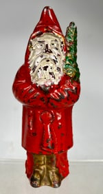 Santa Claus with Tree Cast Iron Still Bank