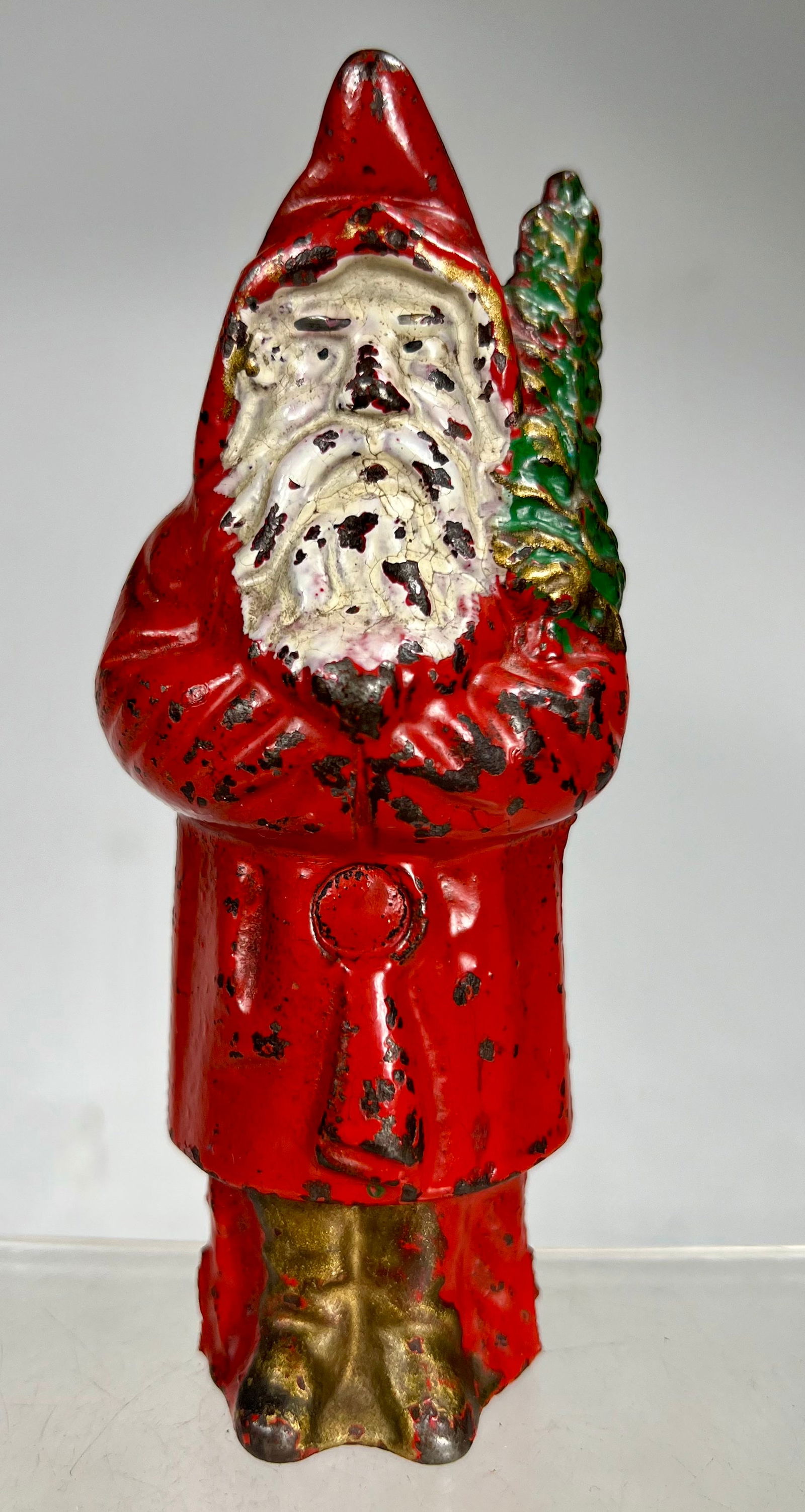 Santa Claus with Tree Cast Iron Still Bank (1 of 3)