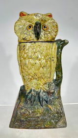 Owl Turns Head Bank White Feathers Version