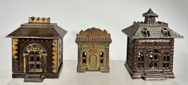 Three Cast Iron Building Banks 1876 Bank/ State Bank/ Crown Bank