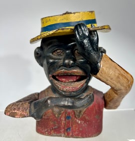 Little Moe Mechanical Bank Cast Iron