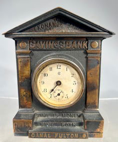 The Exchange Bank with Clock By National Brass Works