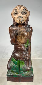 Monkey & Coconut Cast Iron Mechanical Bank