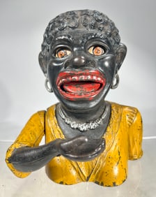 Dinah Cast Iron Mechanical Bank Short Sleeves Version