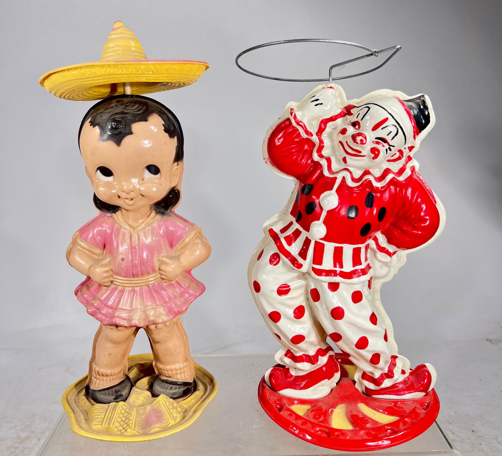 Two Plastic Windup Toys: Japanese 1950s; 9”T x 5”W x 4 ¾” D