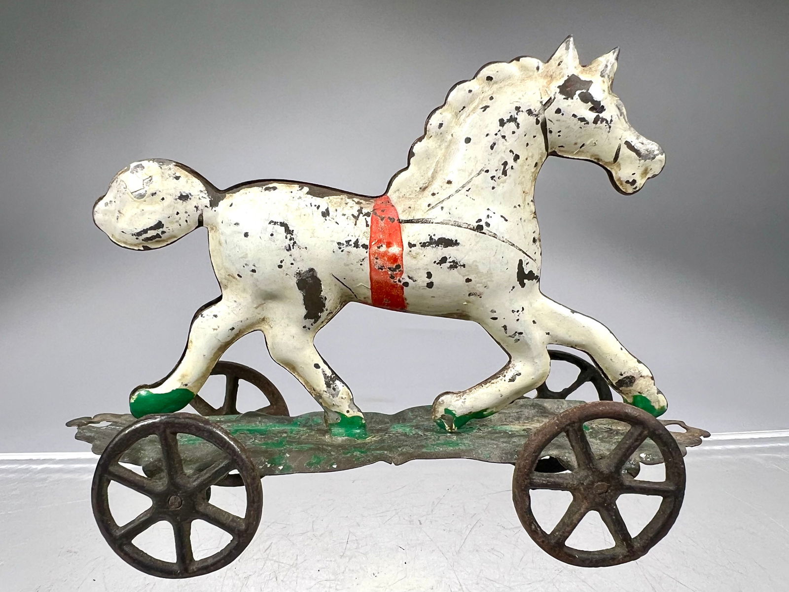 American Tin Horse on Platform Base (1 of 3)