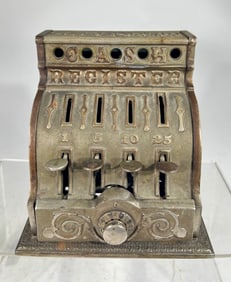 Crescent Cash Register Cast Iron Mechanical Bank