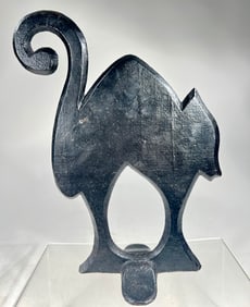 Hunched Cat Silhouette Doorstop