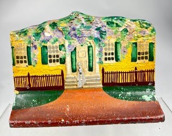 Woman at Front Door Cast Iron Doorstop