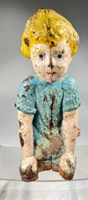 Crawling Boy Cast Iron Sculpture