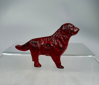 Irish Setter in Red Paint Still Bank