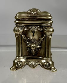 Silver Plated Chest on Pedestal Feet