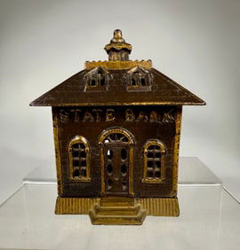 State Bank - Straight Letters Solid Door