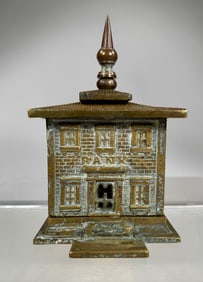 Cupola Type Bank with Base & Tall Finial