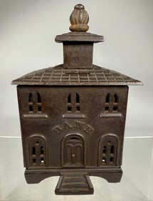 Bank with Cupola and Steps Cast Iron - Rare