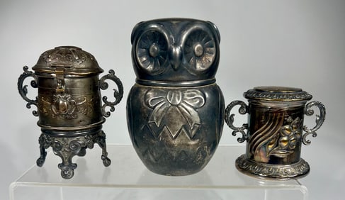 Three Silver Plated Banks