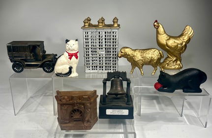 Eight Modern Still Banks Cast Iron