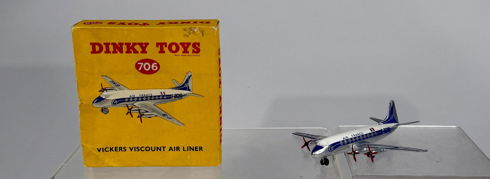 Dinky Airliner Propeller Plane #706: Made by Meccano Toys- English 1960 - 4 ¾” L x 4 ½” W x 1 ½” T