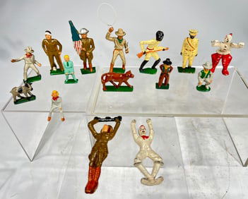 Assorted Cast Iron Dimestore Figures (15)