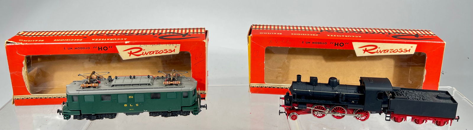 Rivarossi “HO?? Engine (2) #21661 and L 625R: Italian 1960 - 10”L x 3 ½”T x 2”D