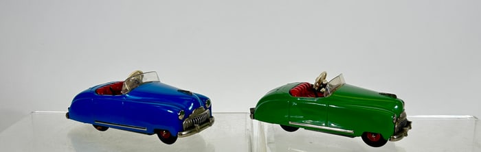Two Schuco 4002 Windup Tin Autos