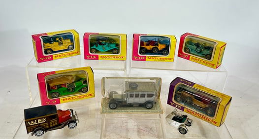 Models of Yesteryear Autos (9) Eight Matchbox Toys/One Corgi