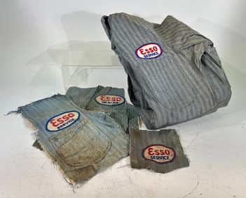 Esso Service Station Overalls with Patch Cut outs