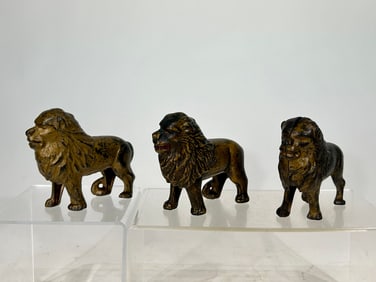 Three Lion Cast Iron Banks