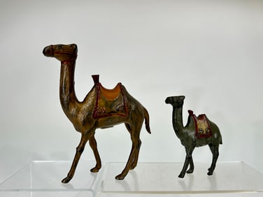 Small and Large Cast Iron Camel Banks