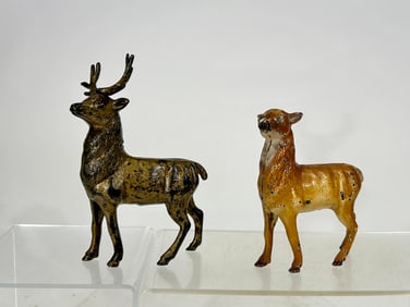 Doe and Stag Cast Iron Still Banks