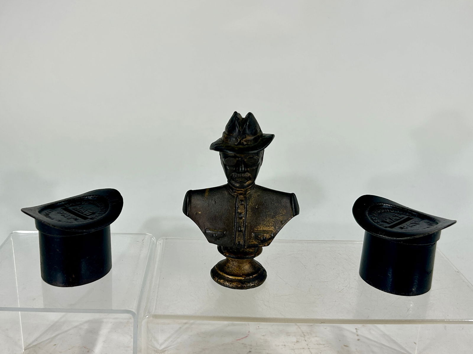 Two Lincoln High Hat Banks and a Teddy Bust Bank (1 of 2)