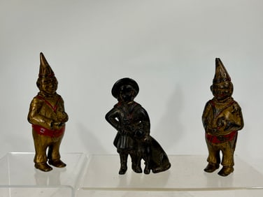 Two Clown/Buster Brown Cast Iron Banks