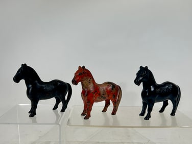 Three Cast Iron Horse Banks - Two Workhorse/One Beauty