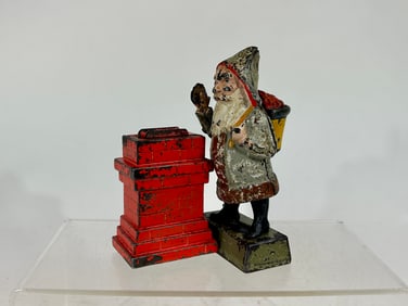 Santa at Chimney Cast Iron Mechanical Bank