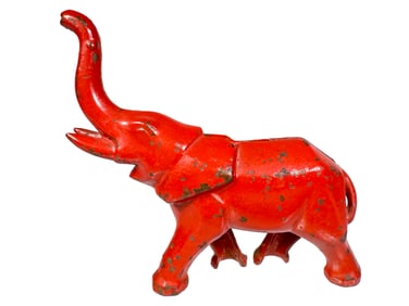 Cherry Red Art Deco Elephant