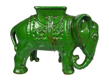 Small Green Elephant with Howdah