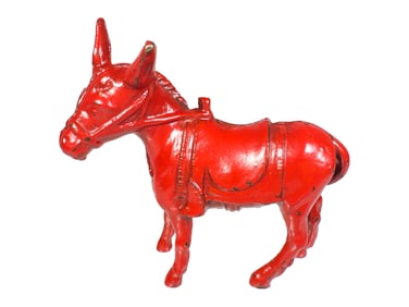 Small Red Donkey with Saddle