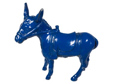 Small Royal Blue Donkey with Saddle