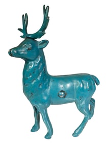 Small Light Blue Reindeer Bank