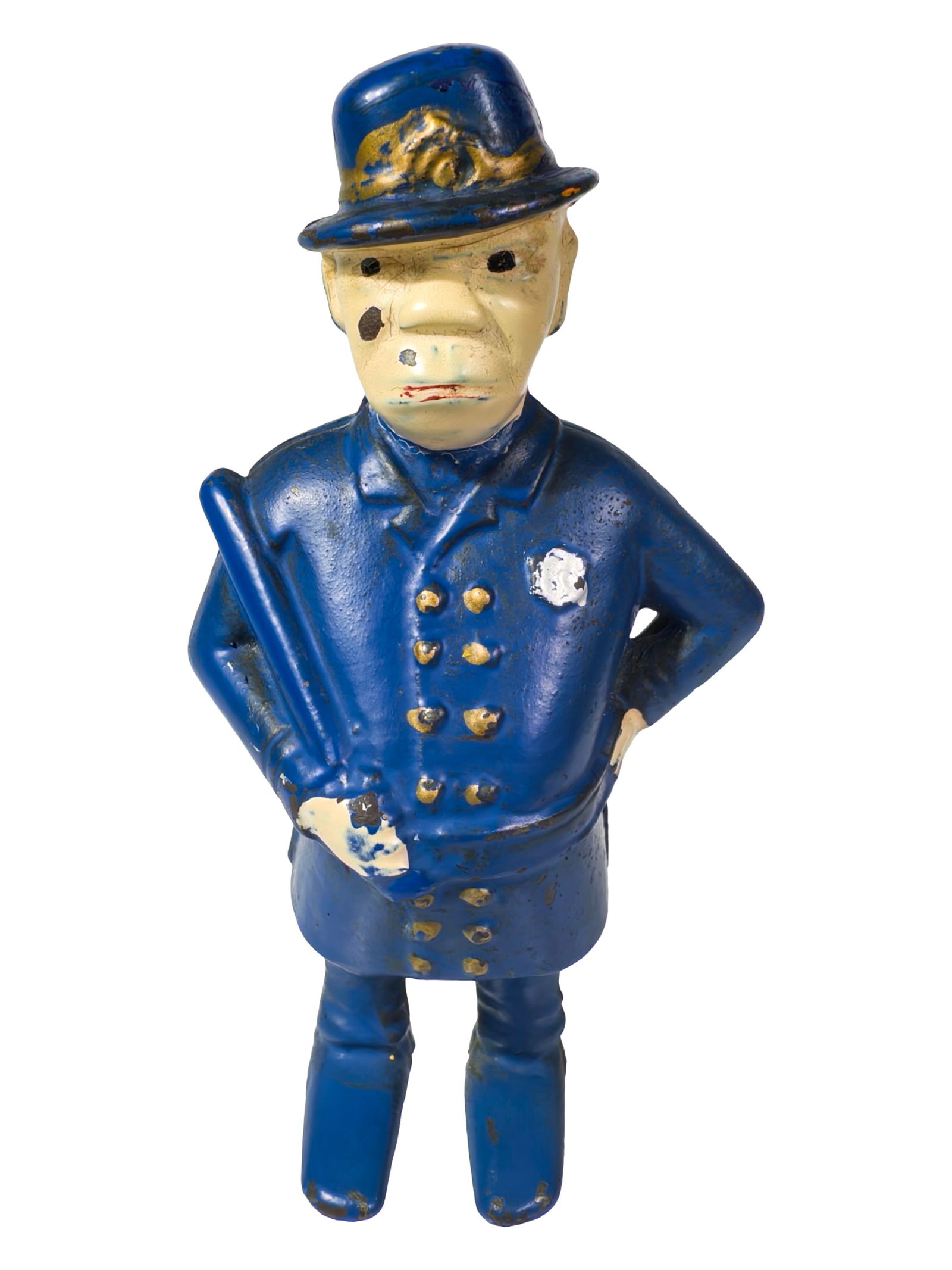 Mulligan the Policeman Cast Iron Bank: Made by A. C. Williams Company. Ravenna, Ohio - 1920's - 5 3/4" Tall.
