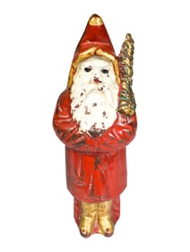 Santa Claus with Xmas Tree Cast Iron Bank