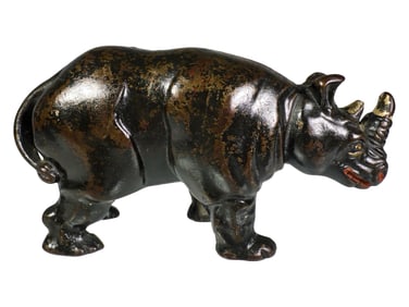 Ebony Black Rhino Still Bank