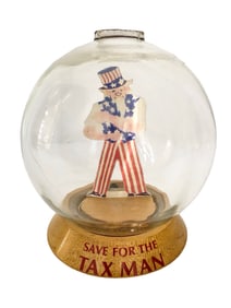 Very Rare "Save for the Tax Man" Bubble Bank