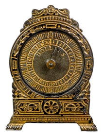 Clock with Moveable Hands Iron Bank