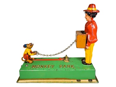 Monkey - Cast Iron Mechanical Bank